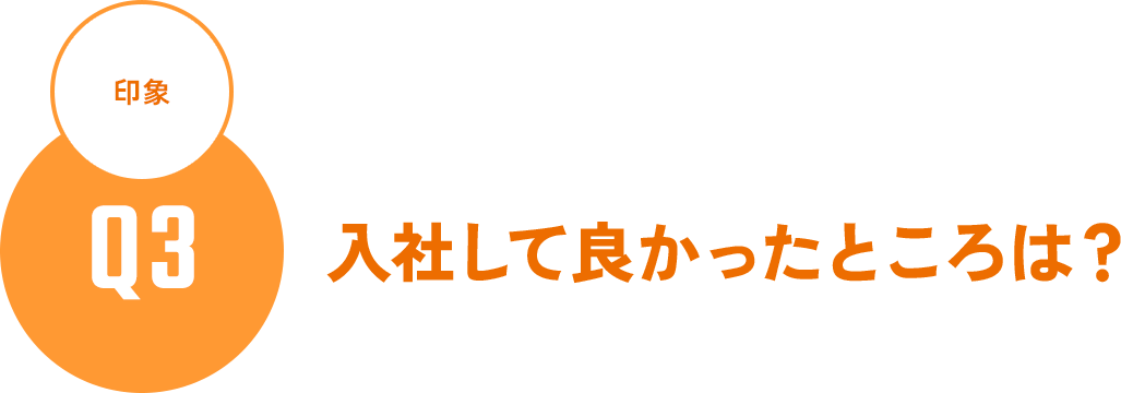 Q3 印象 - 入社して良かったところは？